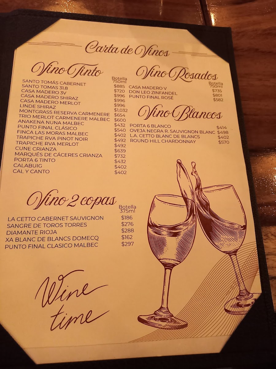 Casa Macaria Resid. Victoria Menu - Image 1