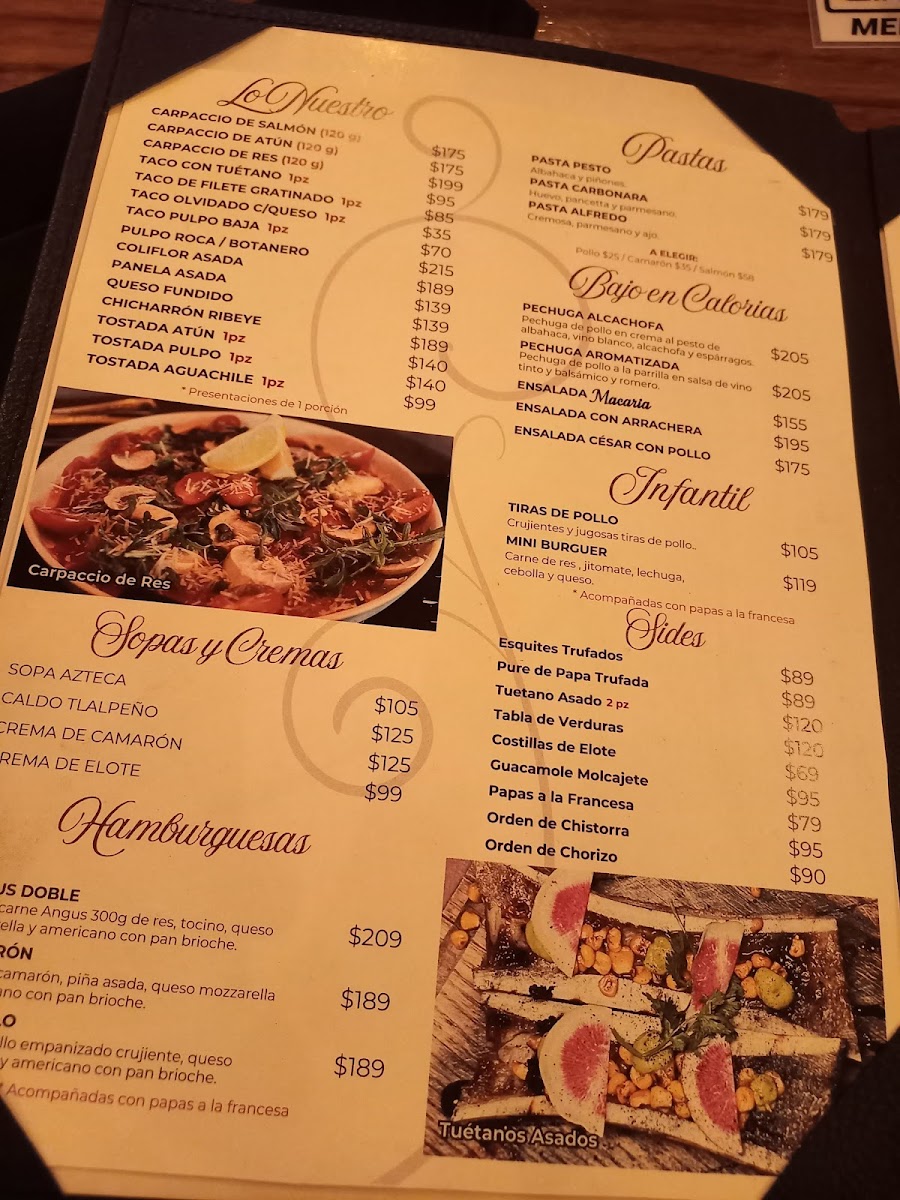 Casa Macaria Resid. Victoria Menu - Image 2