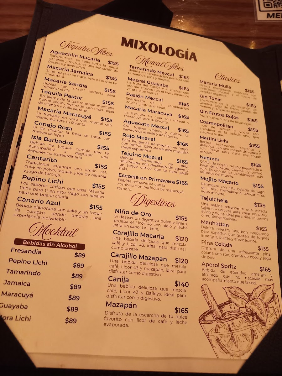 Casa Macaria Resid. Victoria Menu - Image 3