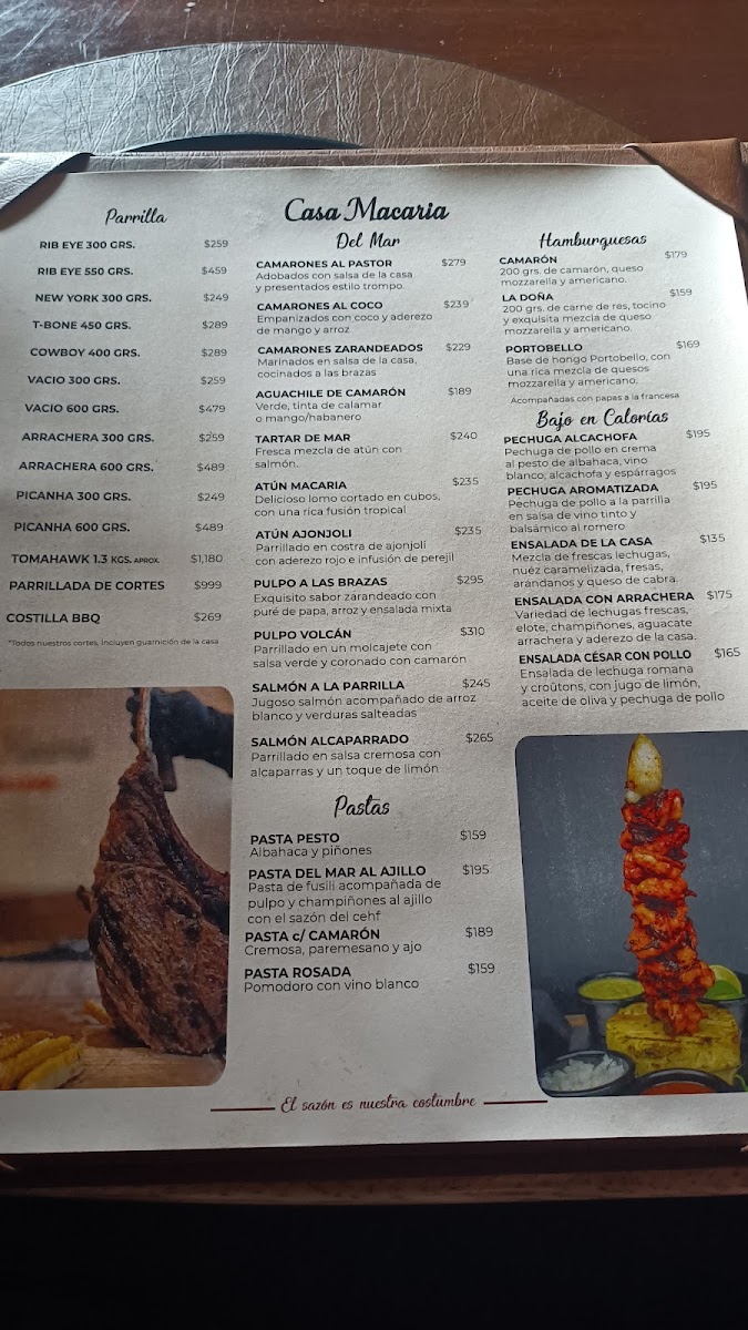 Casa Macaria Resid. Victoria Menu - Image 4